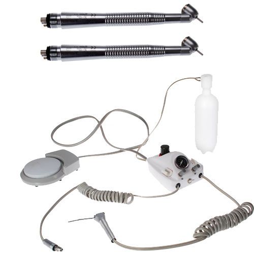Portable dental turbine unit +2 surgical 45° handpiece for sale