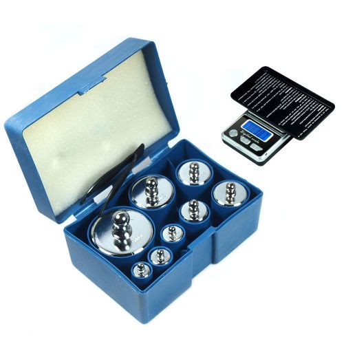 8 pcs 1000g 1kg calibration weight set with 500g x 0.1g digital precision scale for sale