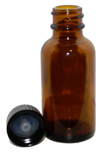 12 x 1oz (30ml) Boston Round Glass Bottle with  Caps, FREE SHIPPING