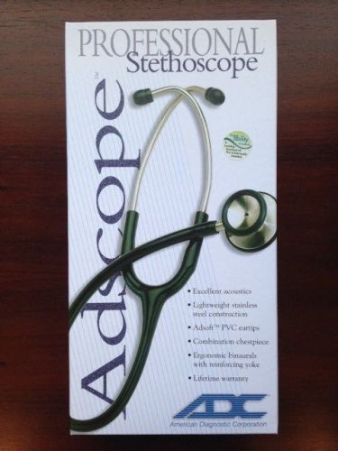ADC Adscope Stethoscope 31&#034; RED #603R Latex-Free New in Box Littmann Classic II
