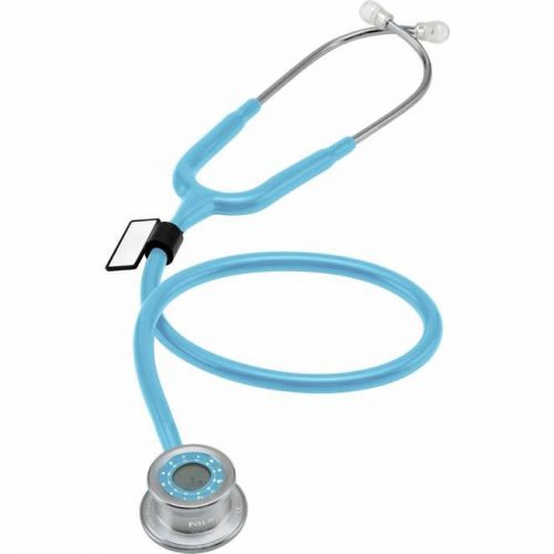 Mdf® pulse time adult stethoscope latex free pastel blue for sale