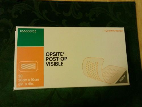 Opsite post-op visible 20cm x 10cm  #66800138 full box of 20 from smith &amp; nephew for sale