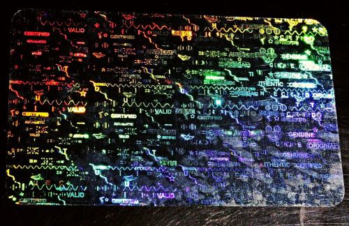Hologram Overlays Secure Valid Genuin Overlay Inkjet Teslin ID Cards - Lot of 25