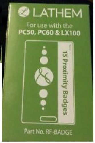 Lathem Proximity Badges for use with the PC50, PC60 &amp; LX100, 15pk