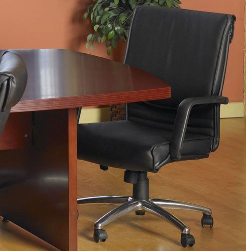 Conference chair executive leather office room mid back for sale