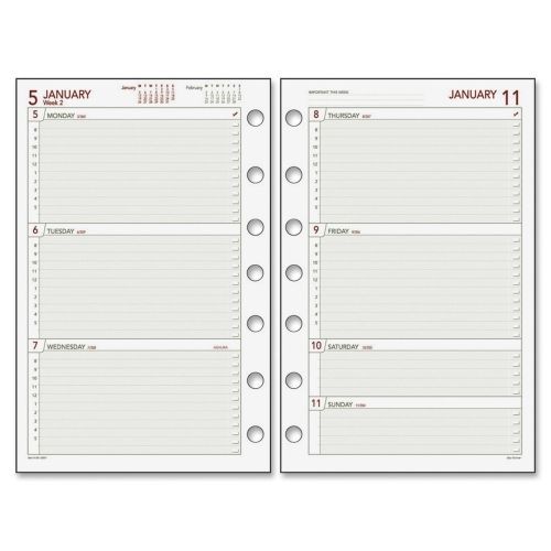 2015 Day Runner Express Dated Planner Refill -Weekly -5.5&#034;x8.5&#034; -1 Year