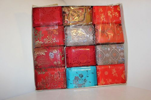 12 New Silk Covered Jewelry Boxes  Floral