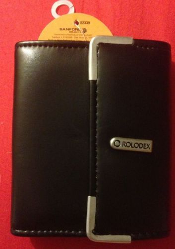 Rolodex Business Credit Card Case Soft Black Leather 30D3X1