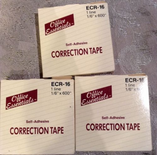 Avery 1988 Office Essentials Self Adhesive Correction Tape ERC-16 Set Of 3
