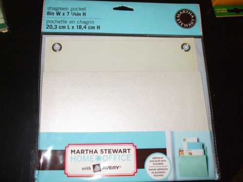 Martha Stewart Home Office Avery Small Shagreen Pocket Wall Organizer 8&#034;x7.25&#034;