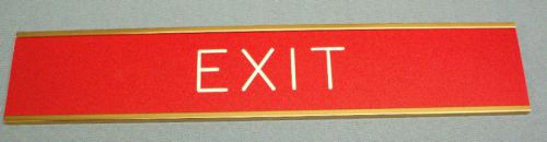 Engraved door sign EXIT with holder