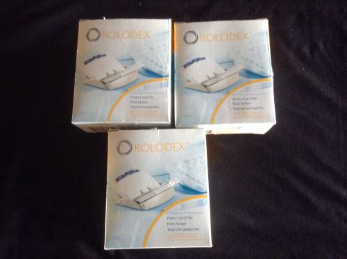 Lot of 3 Rolodex Petite Card Files New #67061 125 Cards Each 2 1/4 x 4