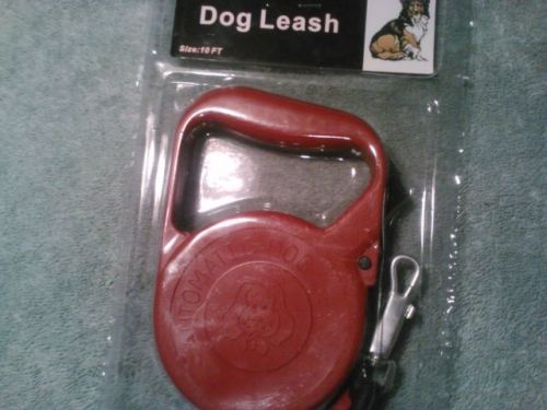 New Red Automatic 10&#039; Dog Leash retractable