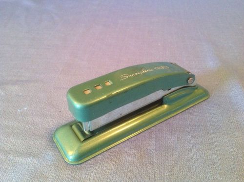 Vintage swingline cub stapler teal turquoise green metal office working supply for sale