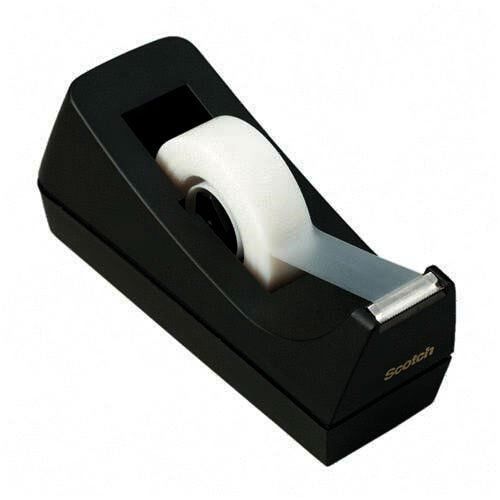 Scotch c38 desktop tape dispenser - holds total 1 tape[s] - 1&#034; core - (c38bk) for sale