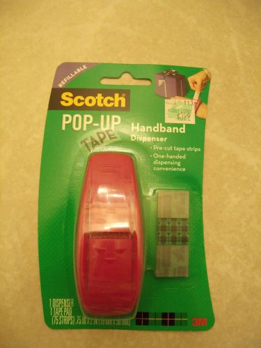 Scotch pop-up tape lot handband dispenser &amp; pre-refills cut tape strips for sale