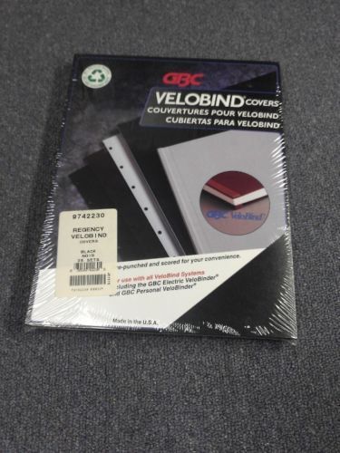 GBC VeloBind Covers Black 9742230 Prepunched &amp; Scored. 25 Sets
