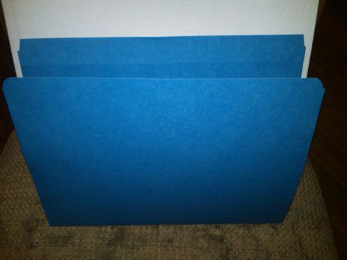Smead 12010 File Folders, Straight Cut Top Tab, Letter Size, 100/BX, Blue