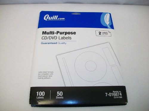 100 Sheet Neato Compatible (Quill) CD DVD Label CLP192121