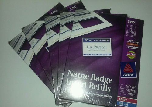 Avery 5390 Name badge insert refills best price on ebay free shipping