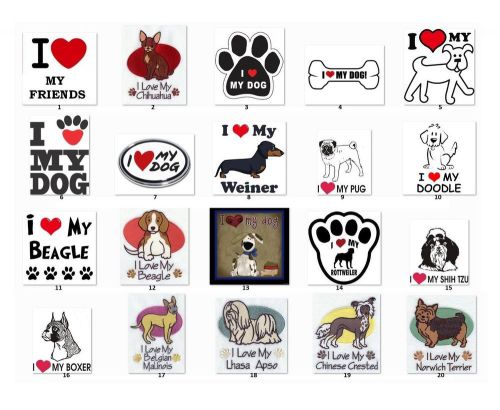 30 Personalized Return Address Labels &#034;I love my Dog&#034;. choose one picture {D1}
