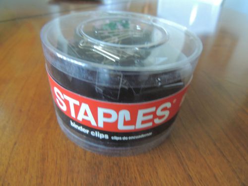 Staples Binder Clips MEDIUM 1 1/4 in. (32mm) 24 Pack Office Supplies clip Black