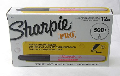 36 sharpie industrial pro permanent black fine point markers # 13601 for sale
