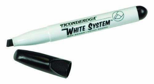 Dixon dry erase markers - chisel marker point style - black ink - 12 (dix92007) for sale