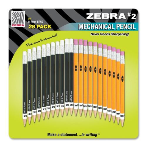 Zebra Pen Mechanical Pencil - 0.7 Mm Lead Size - Assorted Barrel - 28 (zeb51391)