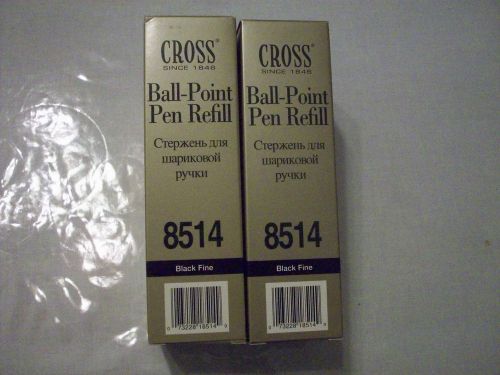 Cross Pen Refills - Two Boxes Black Fine Tip #8514