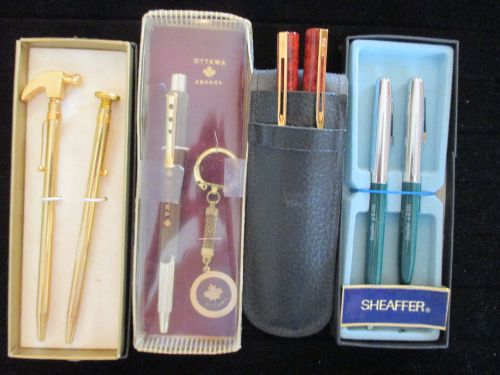 Pen Sets Some signed Waterman France, Sheaffer- Vintage Lot #1060