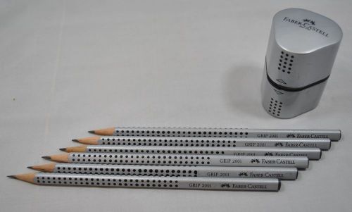 Faber Castell Pencil with Sharpener Set of 6 pencils 2 1/2 HB