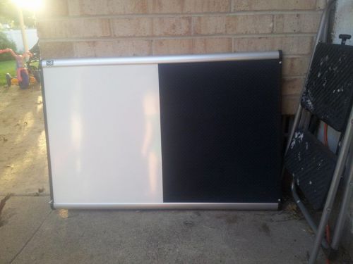 Quartet Dry Erase/Bulletin Board, 36x24&#034;, Embossed Foam, Aluminum Frame  BTE643A