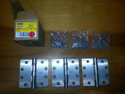 3- 4.5 x 4.5 Stanley Commercial Hinges. 26D FBB179