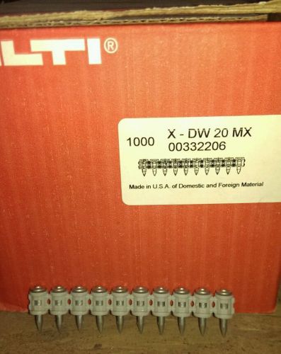 Hilti X-DW 20 MX 7/8&#034; Collated Concrete Nails box of 1000