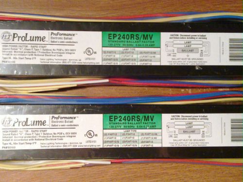 2 x New ProLume Rapid start Electronic ballast 1 or 2 Fluorescent lamp F34T12