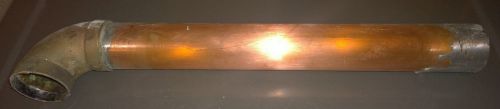 Used copper pipe 2.0 inch diameter good 17&#034;  inch long pipe with 90 degree elbow for sale