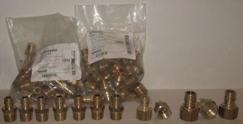 uponor pex Lead Free brass fittings 1/2&#034; Mip&#039;s, 1/2&#034; &amp; 3/4&#034; Fip&#039;s