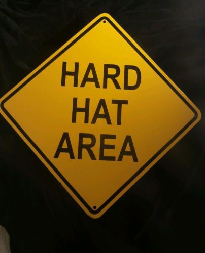 Hard hat area 18x18 caution crossing signs on weather proof aluminun for sale