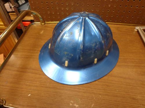 Viintage blue aluminum type c hard hat full brim suspension liner for sale