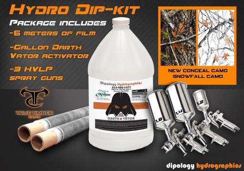 True timber hydrographics dip kit activator printing film, new conceal snowfall for sale