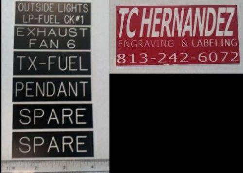 Custom engraved id plate phenolic (electrical, instrument panels, equipment id) for sale