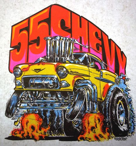 1955 Chevy Vintage 70&#039;s Roach T-Shirt transfer Iron on