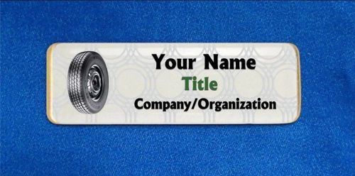 Tire Custom Personalized Name Tag Badge ID Wheel Car Sales Repairs Racing Tech