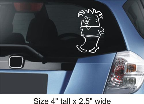 2X Funny Image White Personalized  Car Vinyl Sticker Gift Fine Art Cafe - 100