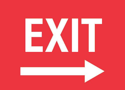 Exit Red Sign + Right Arrow Direction Safety Sign Emergency Exits Signs (1) s148