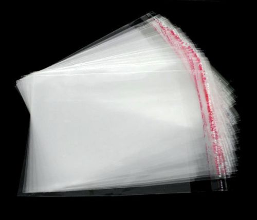 1000 Clear Self Adhesive Seal Plastic Bags 14x8cm Usable 11x8cm