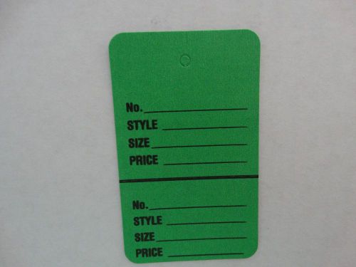 1000 Large Perforated Merchandise Coupon Price Tags Green
