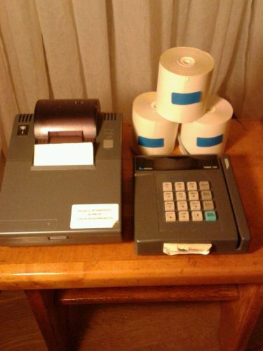 VeriFone Tranz 330 card reader and P250 Printer w/41 rolls of paper!!