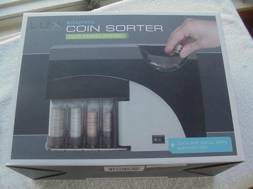 LUX AUTOMATIC COIN SORTER 4 Barrel BRAND NEW!!